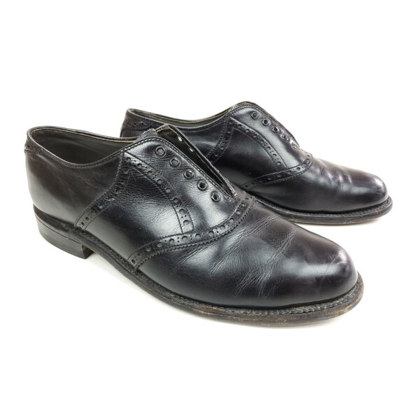 FootJoy Classics 99332A Mens 9 D Black Leather Brogue Saddle Dress Shoes main image 9